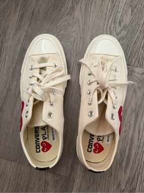 Converse Cream Low-Top Sneakers x Commes Des Garcons